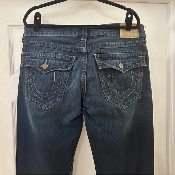 True Religion Billy With Flap Bootcut Jeans Blue Vintage sz 34 - Picture 6 of 11